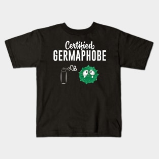 Certified Germaphobe Hand Sanitizer Funny Kids T-Shirt